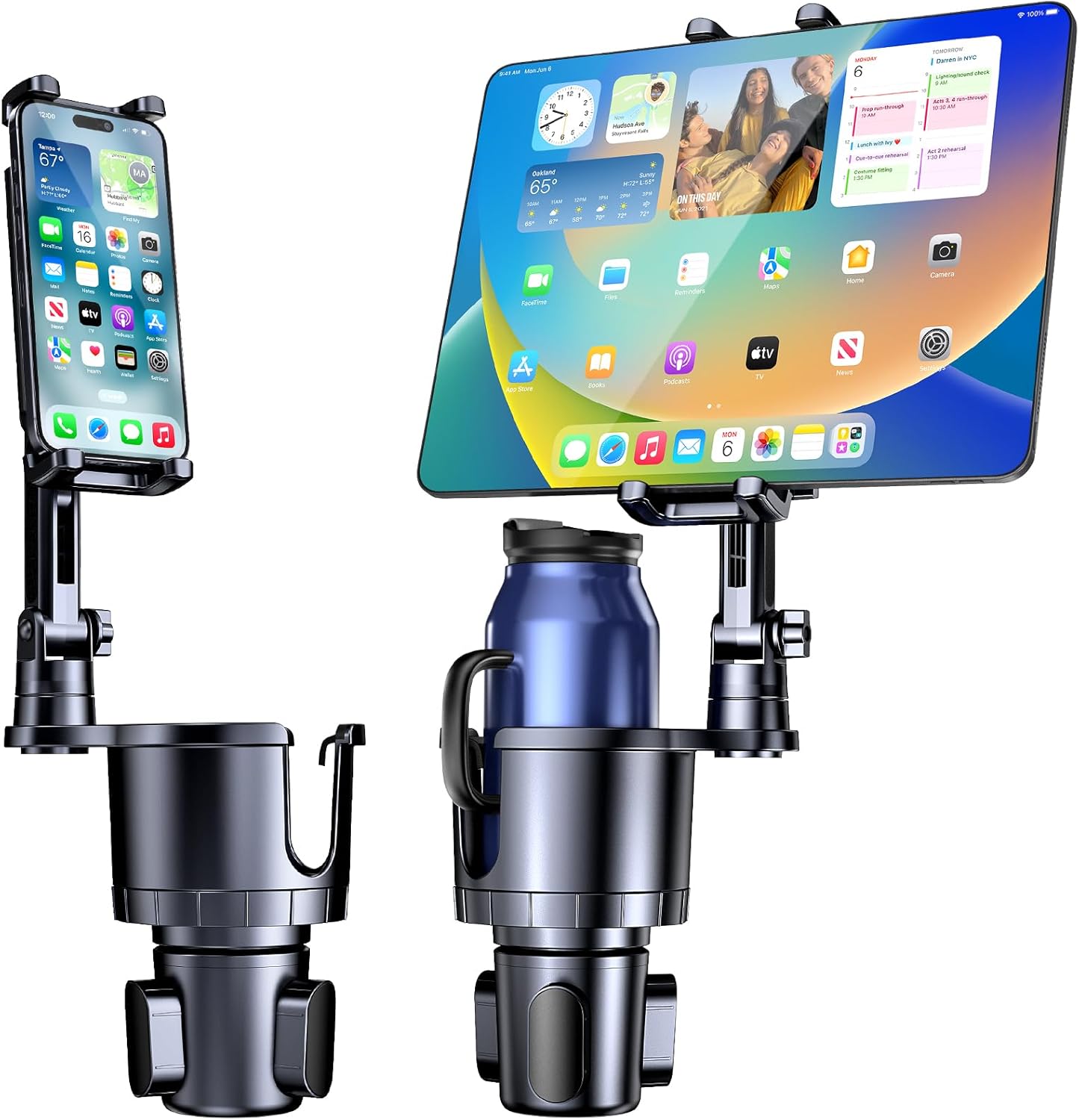 Trimble Tablet Accessories - Telefoon- en tabletbevestiging voor bekerhouder, 2-in-1