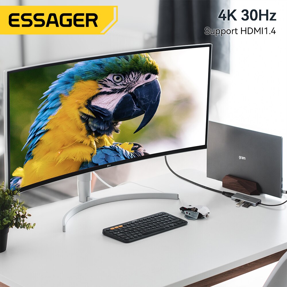Essager 5 In 1 Usb C Hub HDMI- - Hdmi Adapter Tablet recensie en prijs