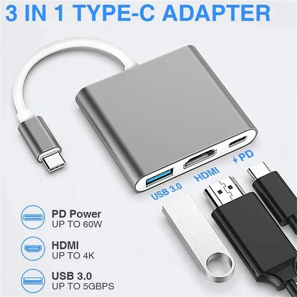 USB-C Hub 3-in-1 Multiport Ada - Hdmi Adapter Tablet recensie en prijs